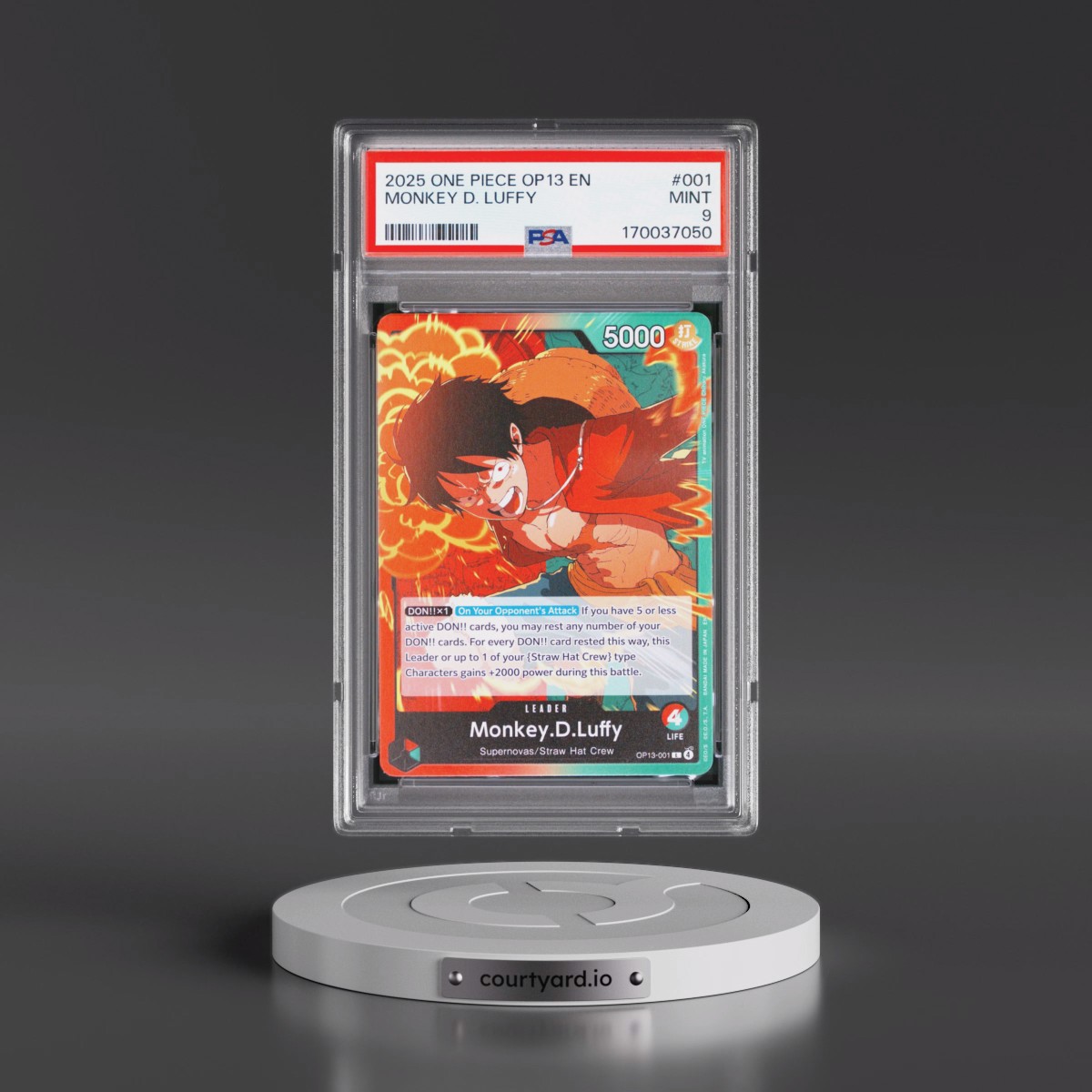 2025 One Piece OP13-Carrying on His Will #001 Monkey D. Luffy (PSA 9 MINT)