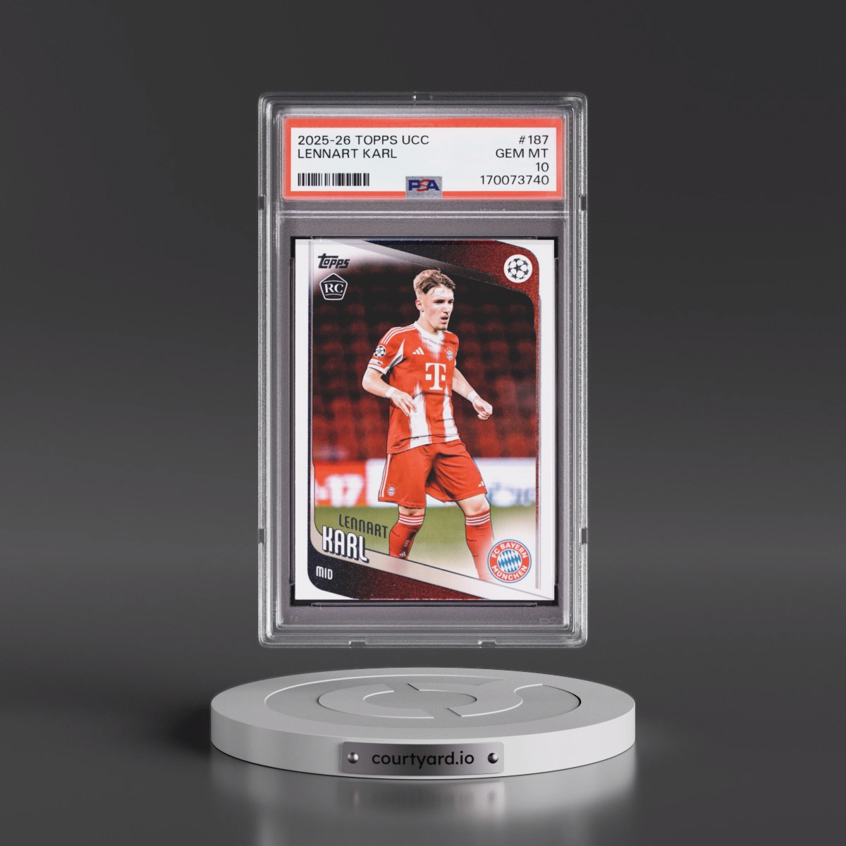 2025 Topps UEFA Club Competitions Lennart Karl #187 PSA 10