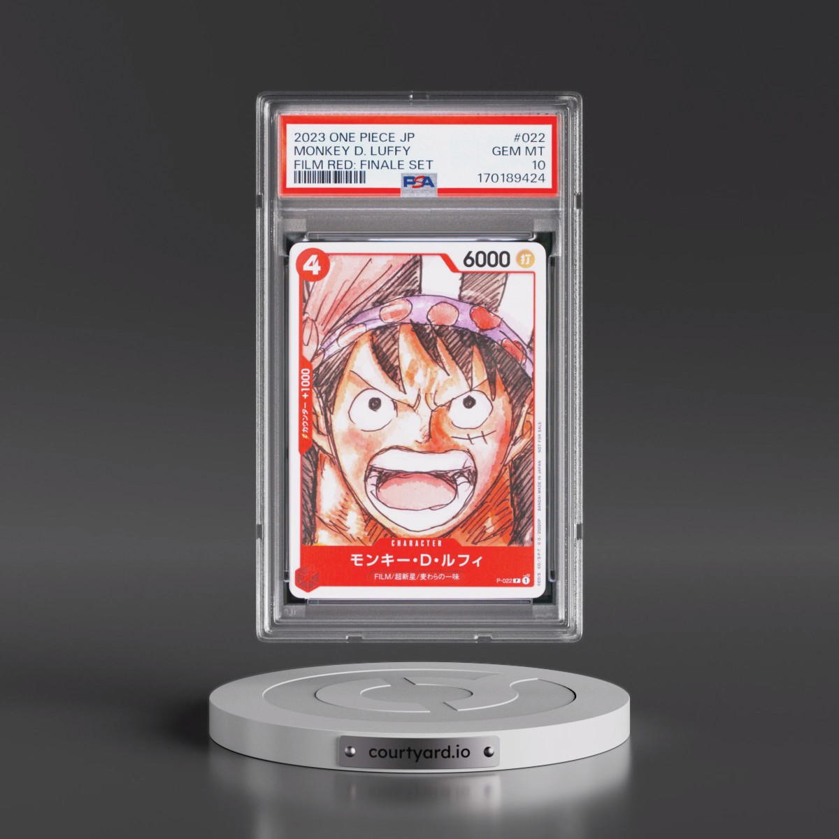 2023 One Piece Japanese Film Red: Finale Set Monkey D. Luffy #022 PSA 10