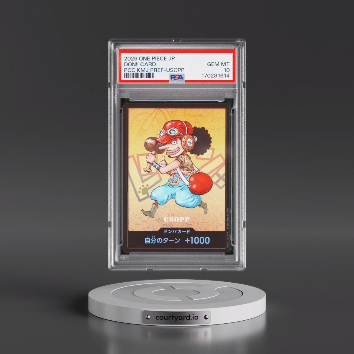 2026 One Piece Japanese Premium Card Collection Kumamoto Prefecture Special Don!! Card - Usopp PSA 10