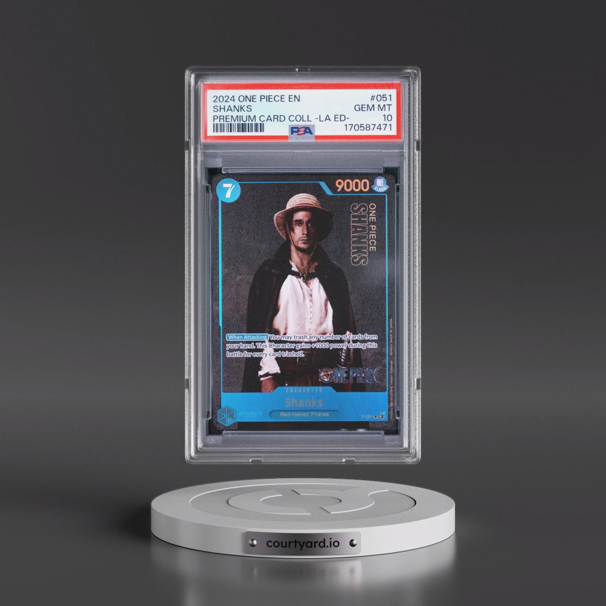 2024 One Piece Premium Card Collection -Live Action Edition Shanks #051 PSA 10