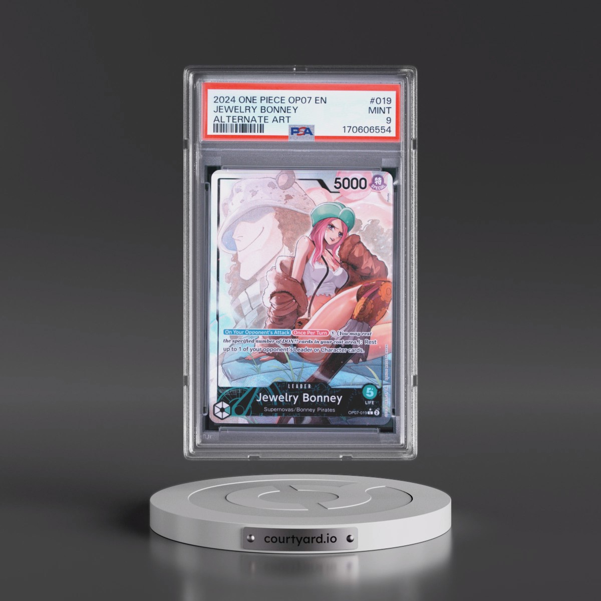 2024 One Piece OP07-500 Years in the Future Jewelry Bonney - Alternate Art #019 PSA 9