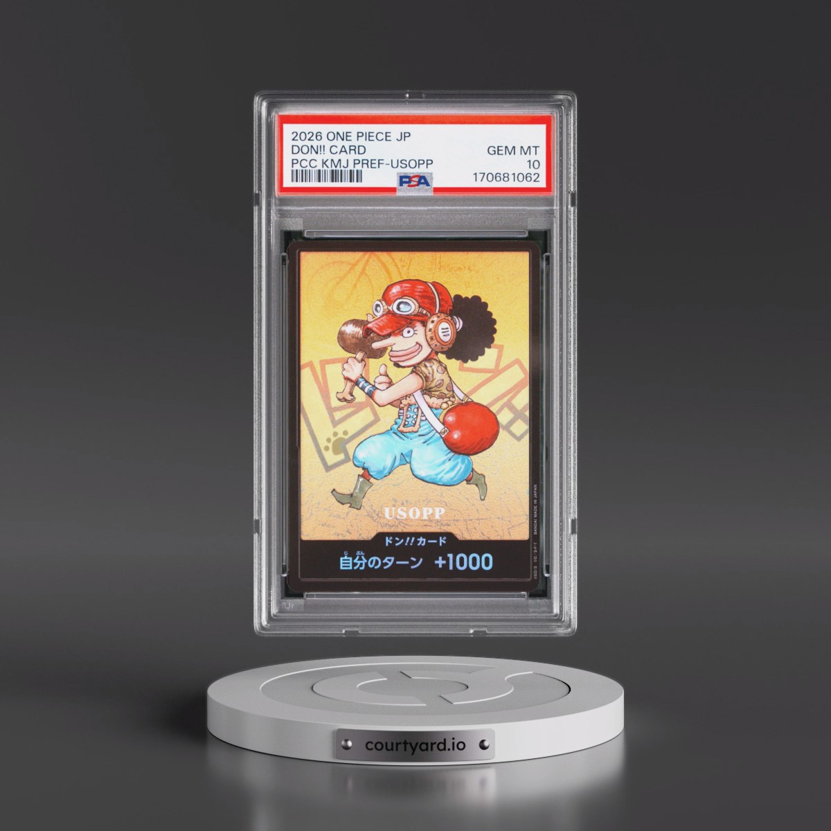 2026 One Piece Japanese Premium Card Collection Kumamoto Prefecture Special Don!! Card - Usopp PSA 10