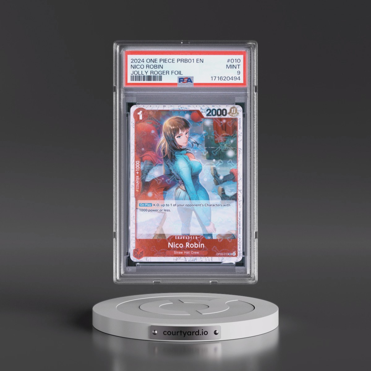 2024 One Piece PRB01-Premium Booster -One Piece Card the Best Nico Robin - Jolly Roger Foil #010 PSA 9