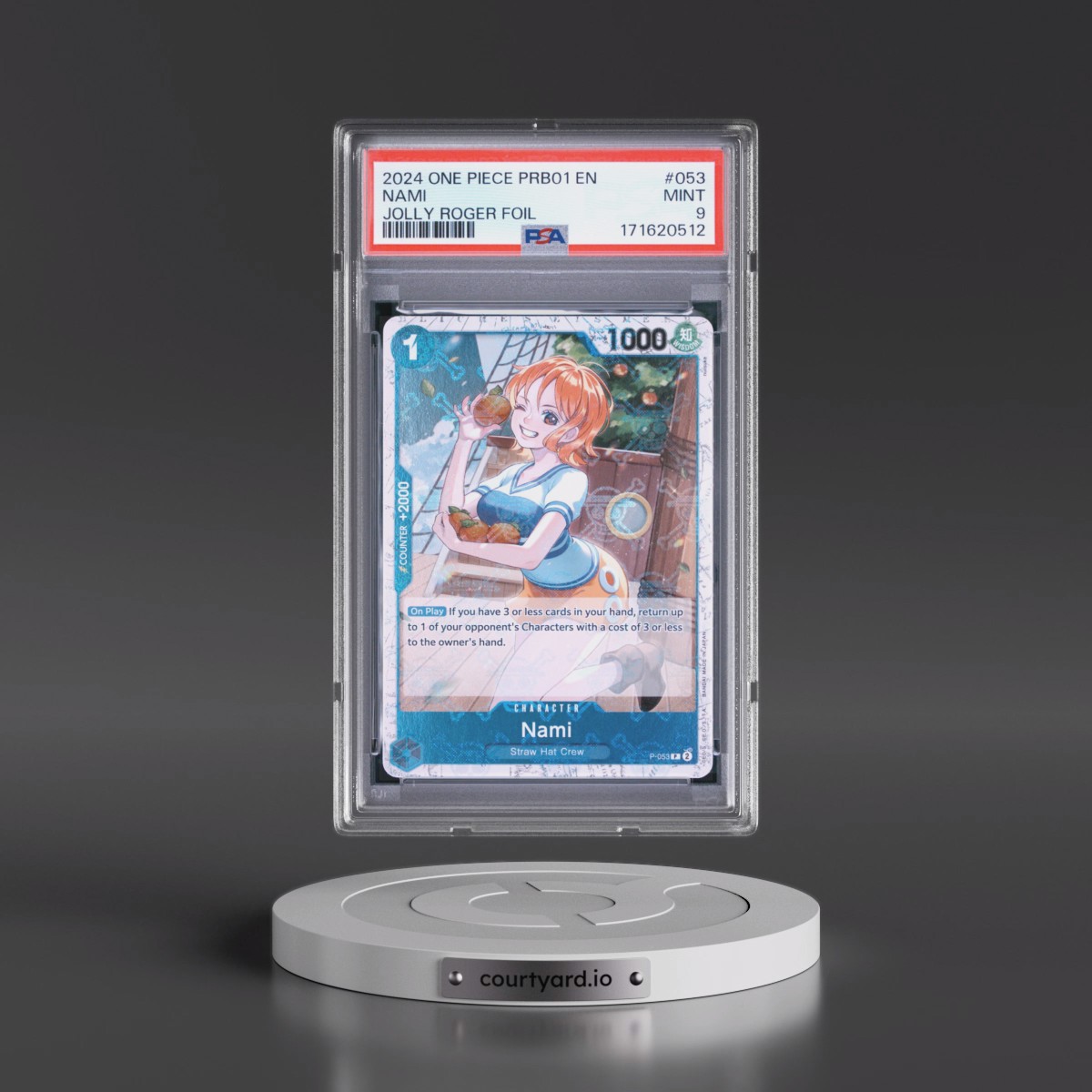2024 One Piece PRB01-Premium Booster -One Piece Card the Best Nami - Jolly Roger Foil #053 PSA 9
