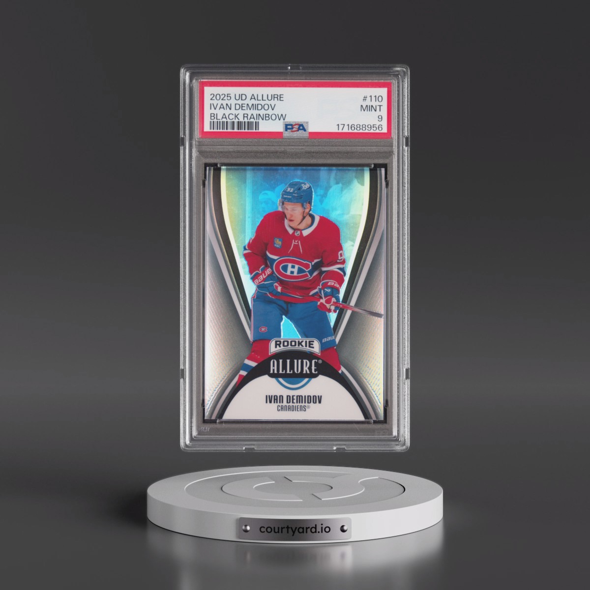 2025 Upper Deck Allure Ivan Demidov - Black Rainbow #110 PSA 9