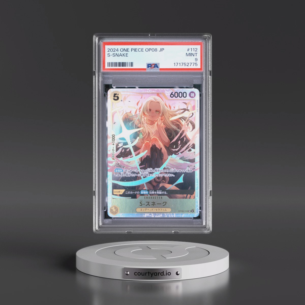 2024 One Piece Japanese OP08-Two Legends S-Snake #112 PSA 9