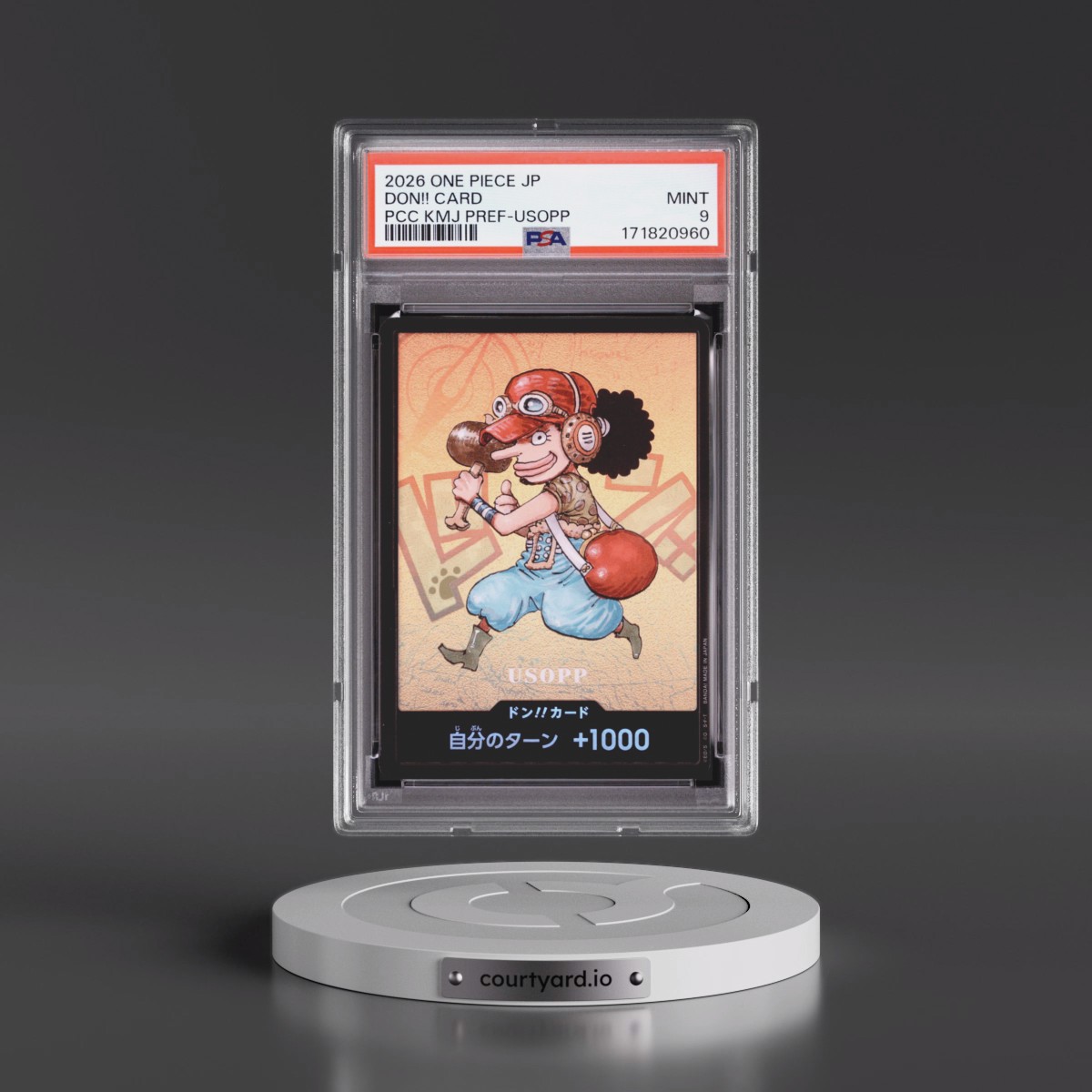 2026 One Piece Japanese Premium Card Collection Kumamoto Prefecture Special Don!! Card - Usopp PSA 9