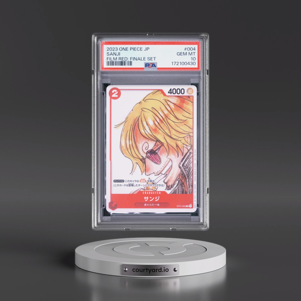 2023 One Piece Japanese Film Red: Finale Set Sanji #004 PSA 10