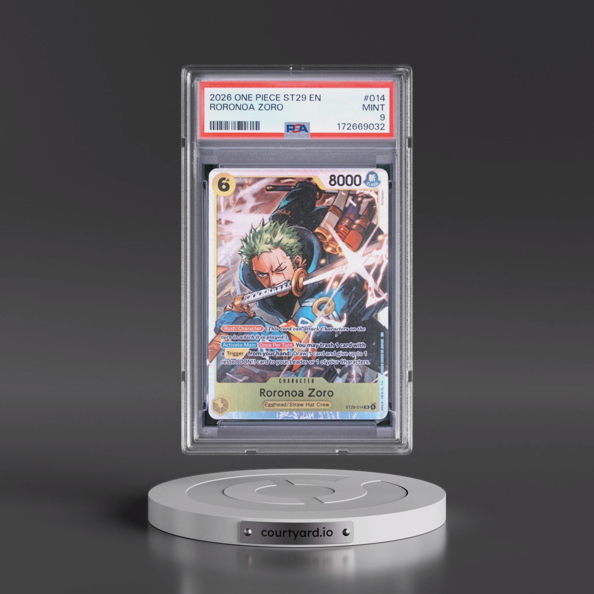 2026 One Piece Starter Deck ST29-Egghead Roronoa Zoro #014 PSA 9