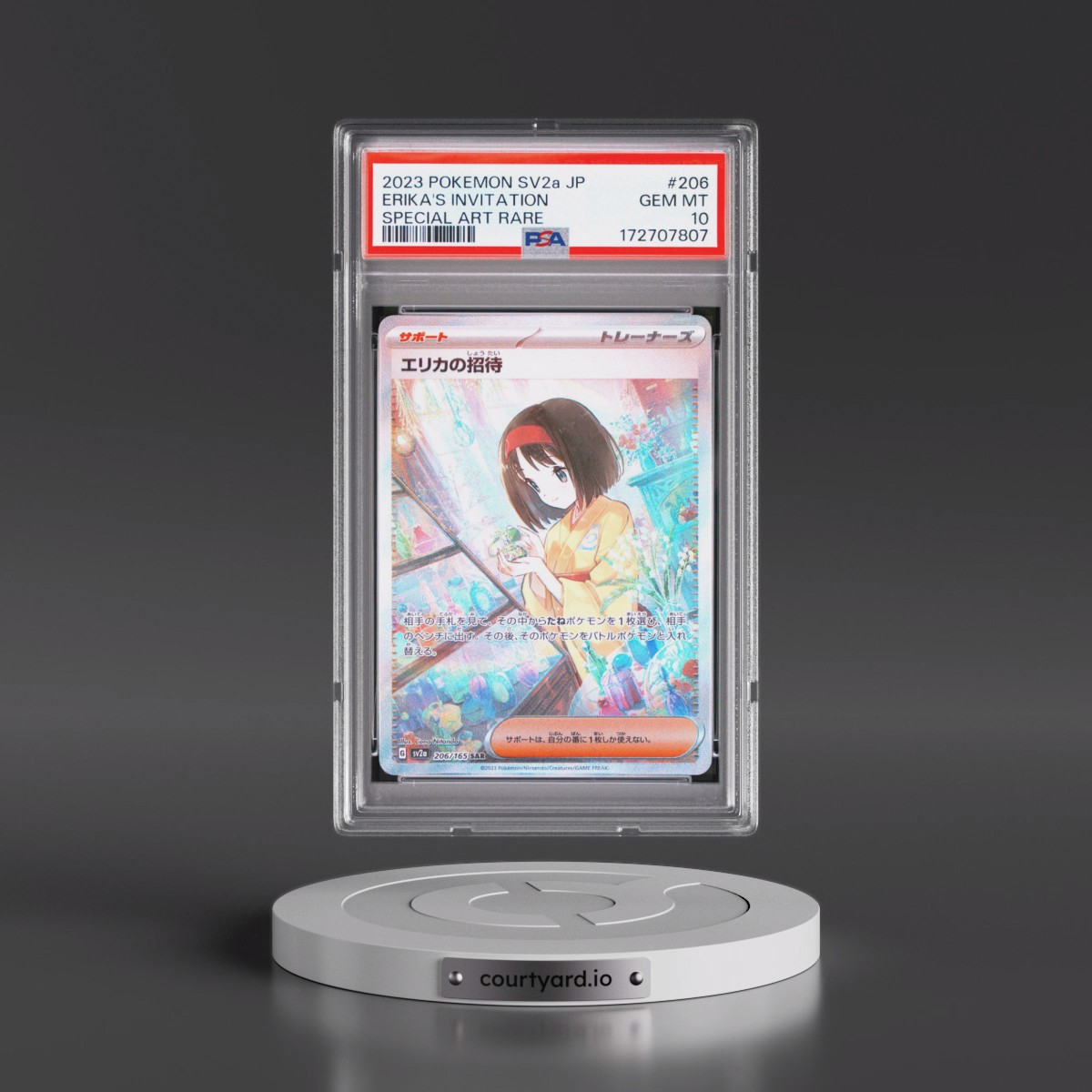 2023 Pokémon Sv2a-Pokémon Card 151 Erika's Invitation - Special Art Rare #206 PSA 10