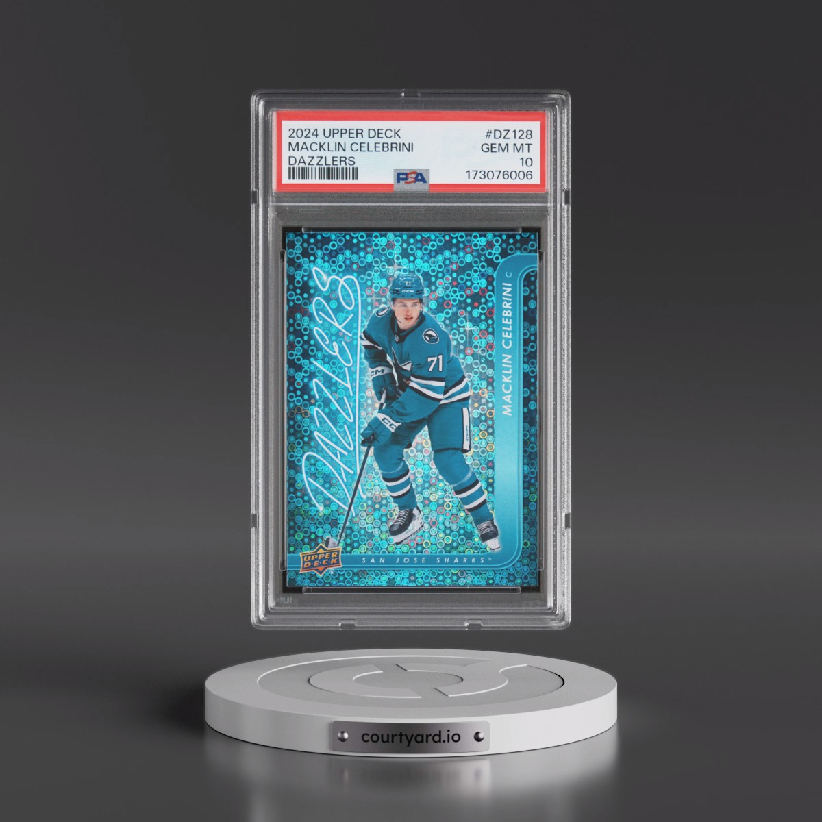 2024 Upper Deck Dazzlers Macklin Celebrini #DZ128 PSA 10