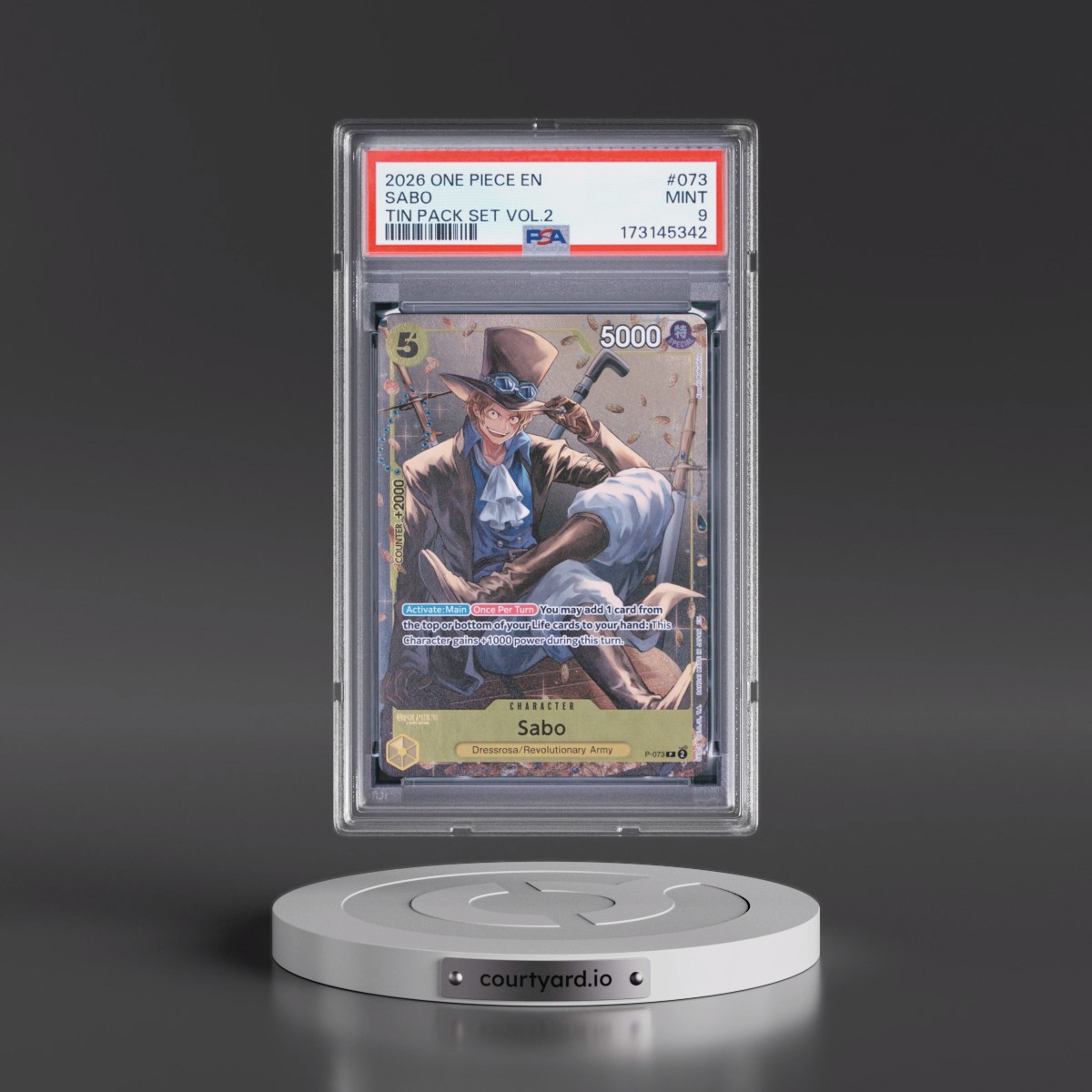 2026 One Piece Promos Sabo - Tin Pack Set Vol.2 #073 PSA 9