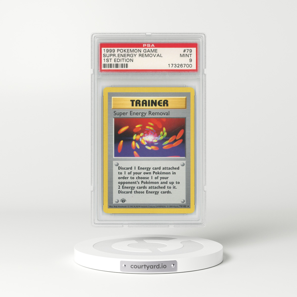 1999 Base Set #79 Super Energy Removal - 1st Edition (PSA 9 MINT)