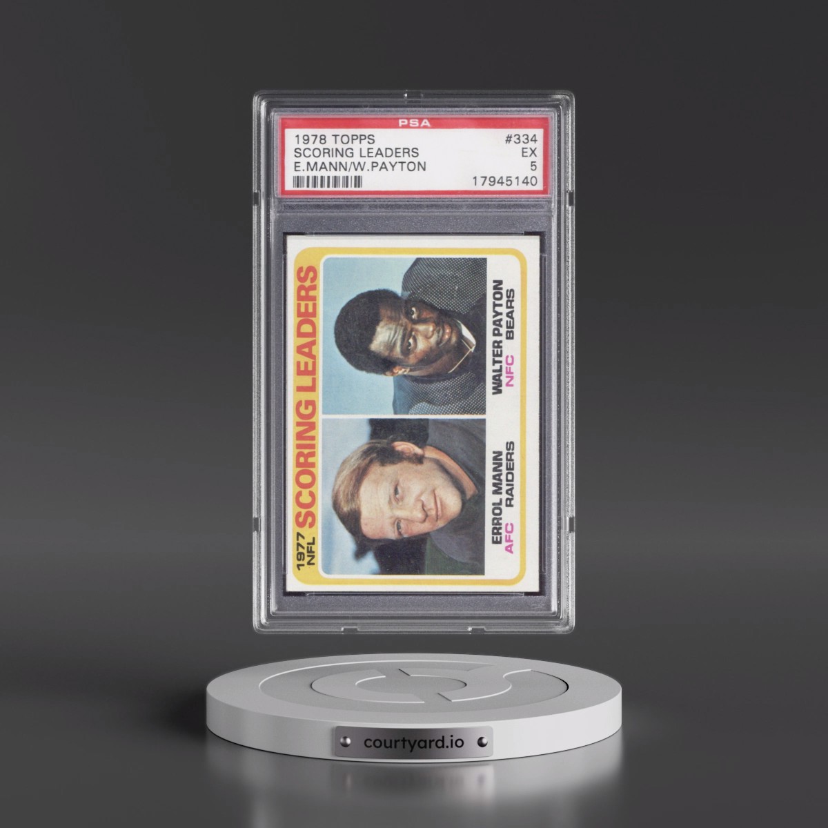 1978 Topps #334 Scoring Leaders - E.Mann/W.Payton (PSA 5 EX)