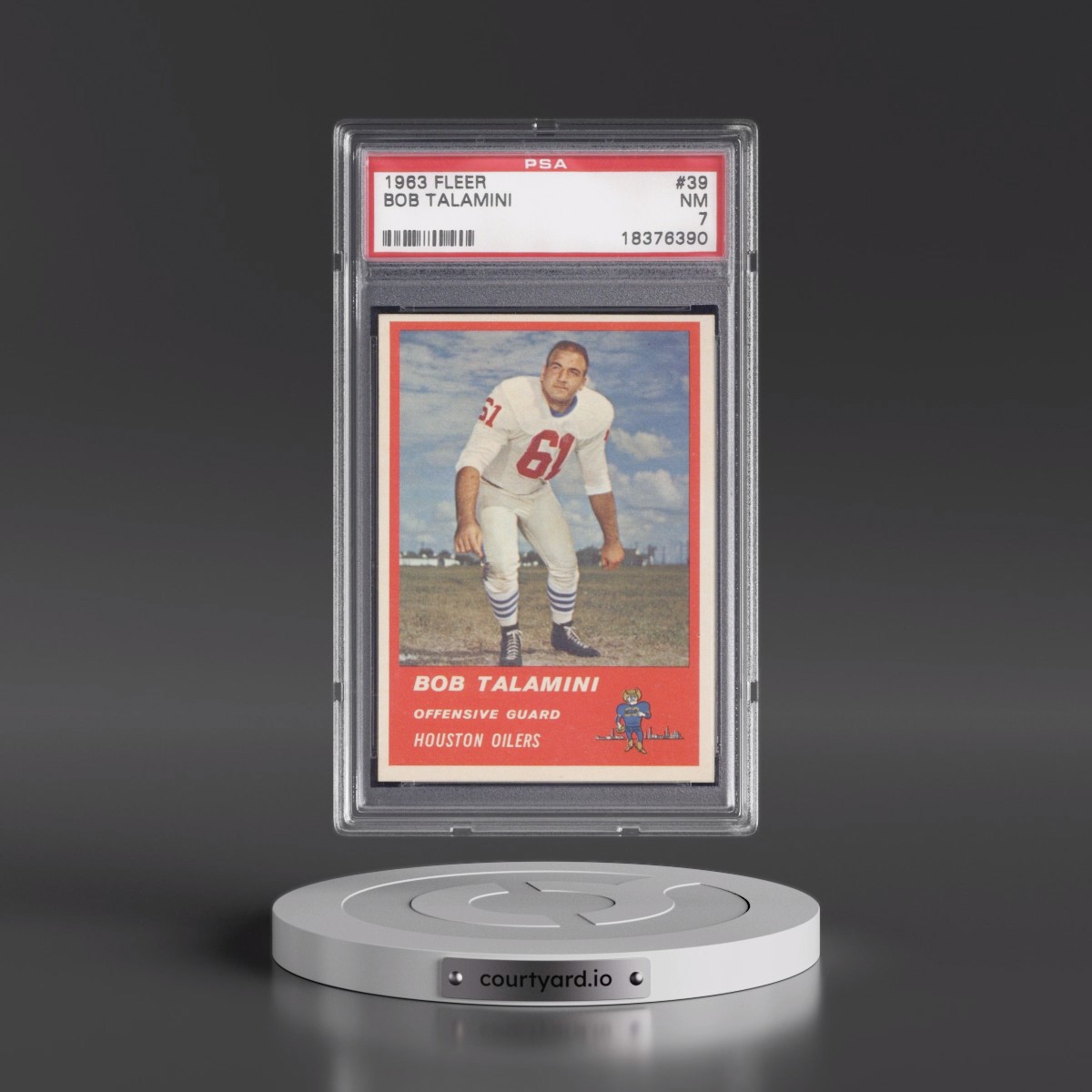 1963 Fleer Bob Talamini #39 PSA 7
