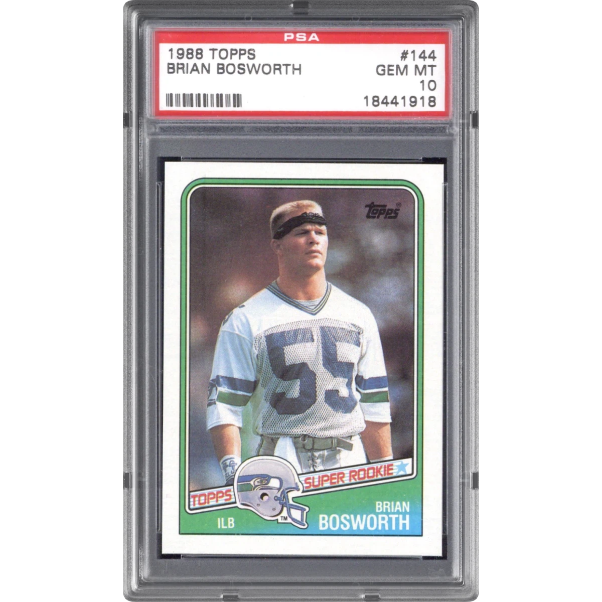 1988 Topps #144 Brian Bosworth (PSA 10 GEM MINT)