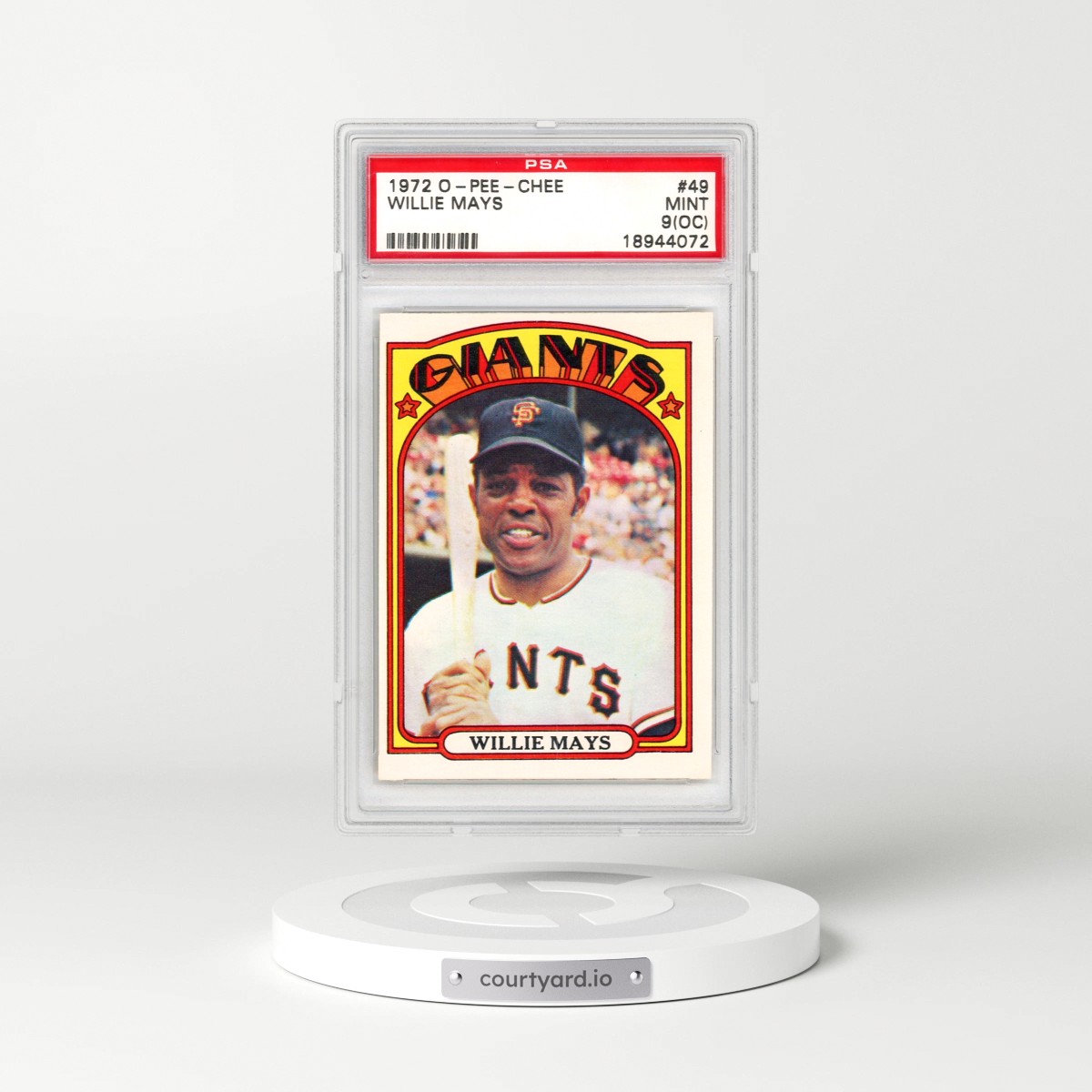 1972 O-Pee-Chee #49 Willie Mays (PSA 9 MINT)