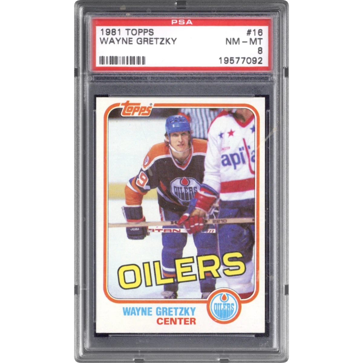 1981 Topps #16 Wayne Gretzky (PSA 8 NM-MT)