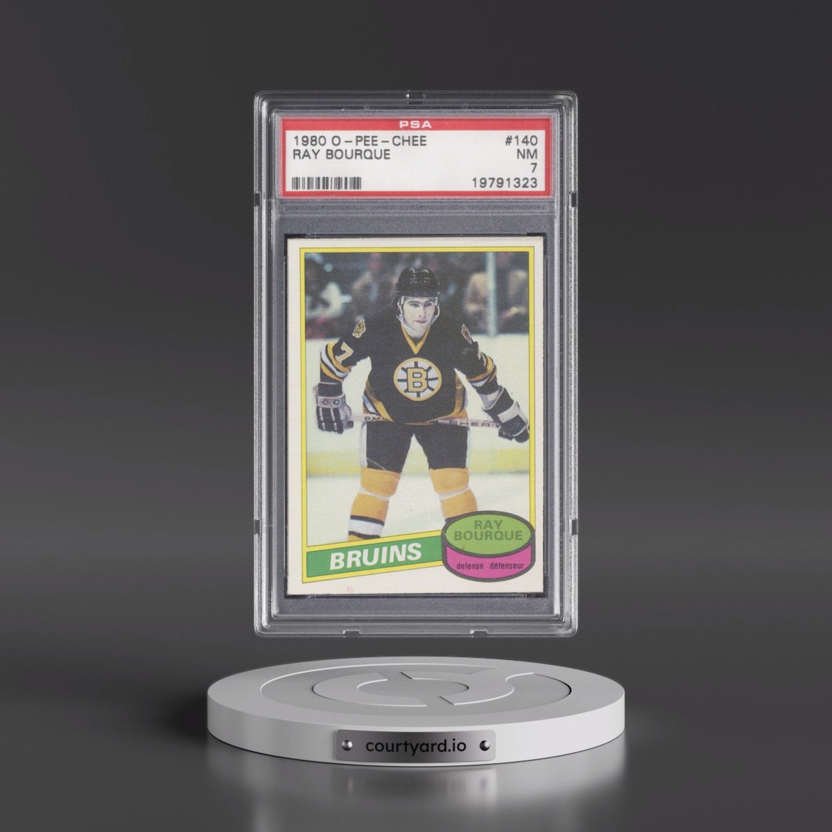 1980 O-Pee-Chee #140 Ray Bourque (PSA 7 NM)