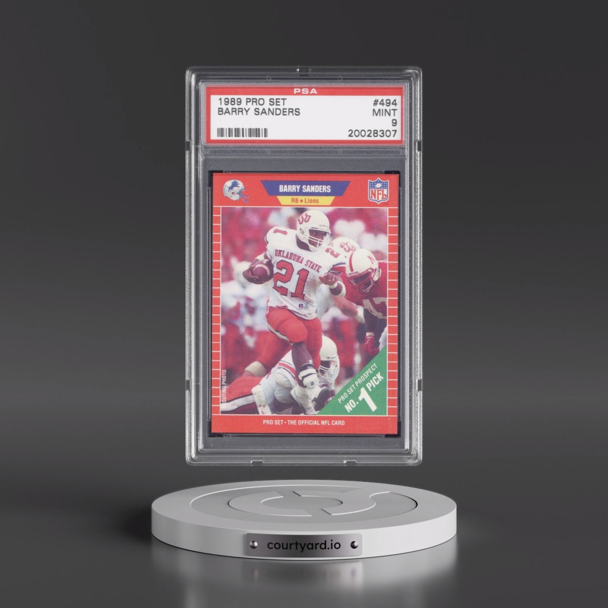1989 Pro Set #494 Barry Sanders (PSA 9 MINT)