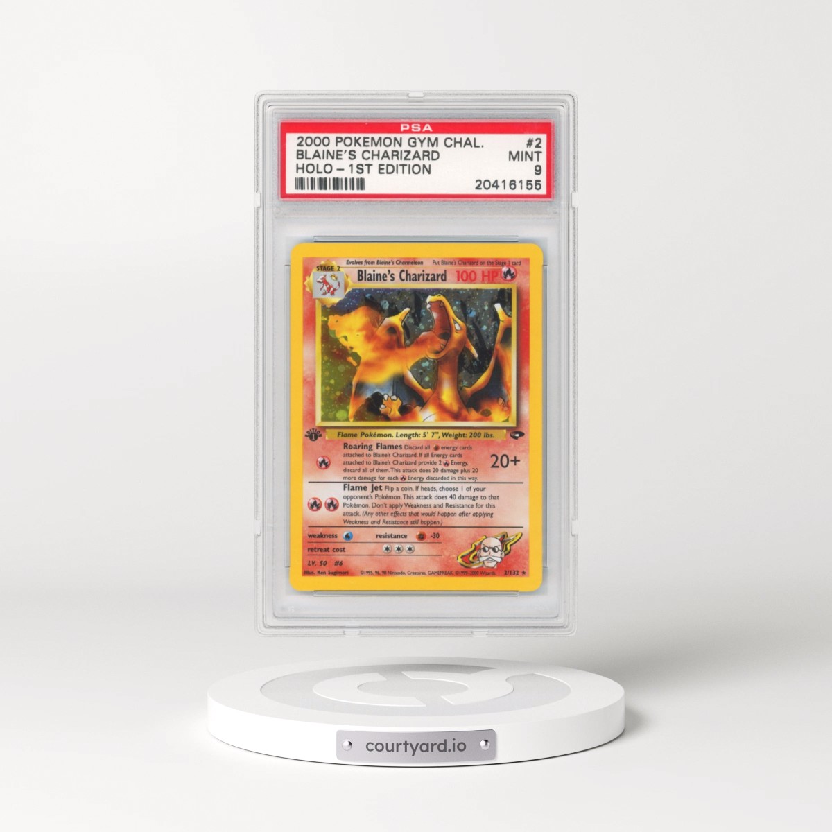 2000 Pokémon Gym Challenge #2 Blaine's Charizard - 1st Edition Holo (PSA 9 MINT)