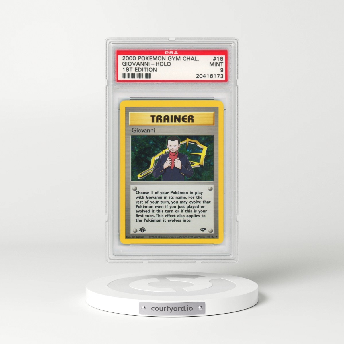 2000 Pokémon Gym Challenge #18 Giovanni - 1st Edition Holo (PSA 9 MINT)