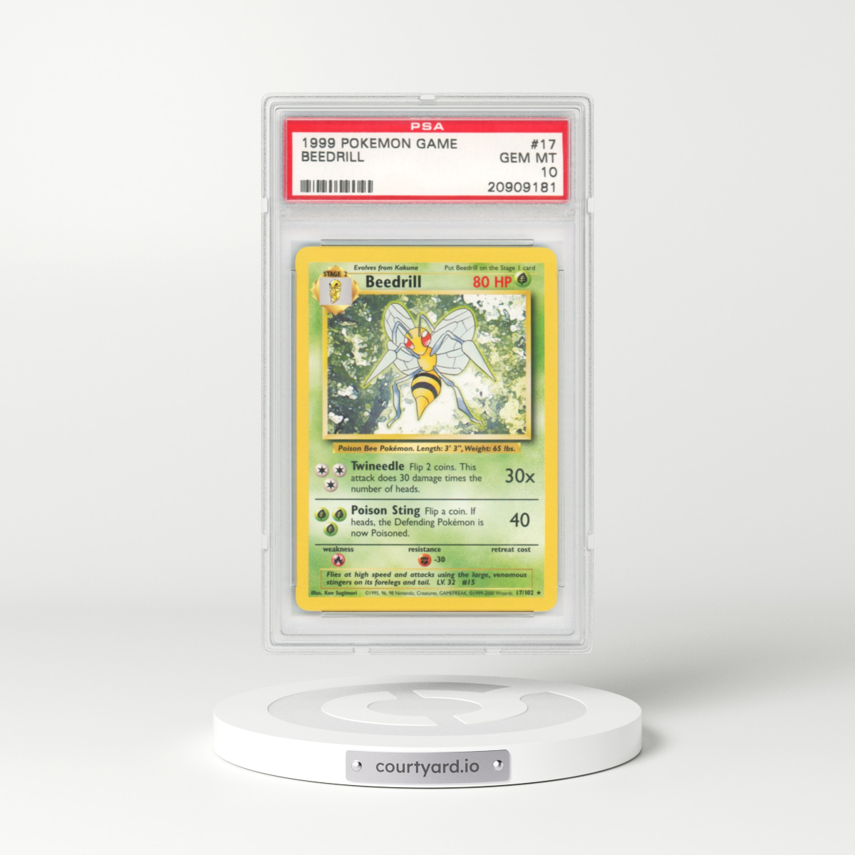 1999 Base Set #17 Beedrill (PSA 10 GEM MINT)