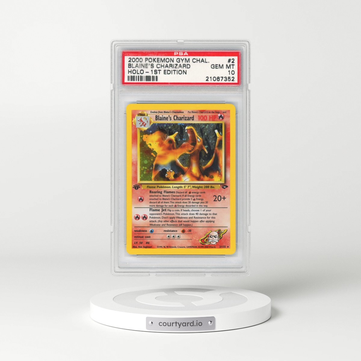 2000 Pokémon Gym Challenge #2 Blaine's Charizard - 1st Edition Holo (PSA 10 GEM MINT)