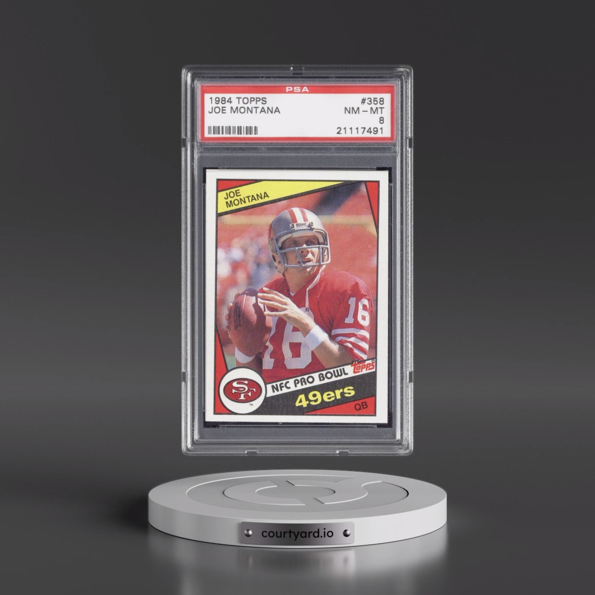 1984 Topps #358 Joe Montana (PSA 8 NM-MT)
