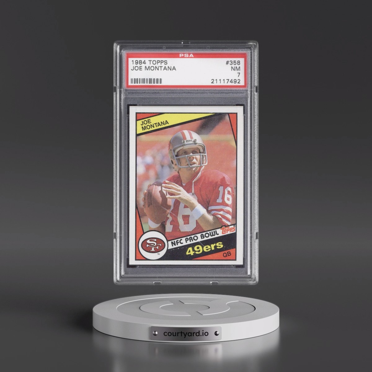 1984 Topps #358 Joe Montana (PSA 7 NM)
