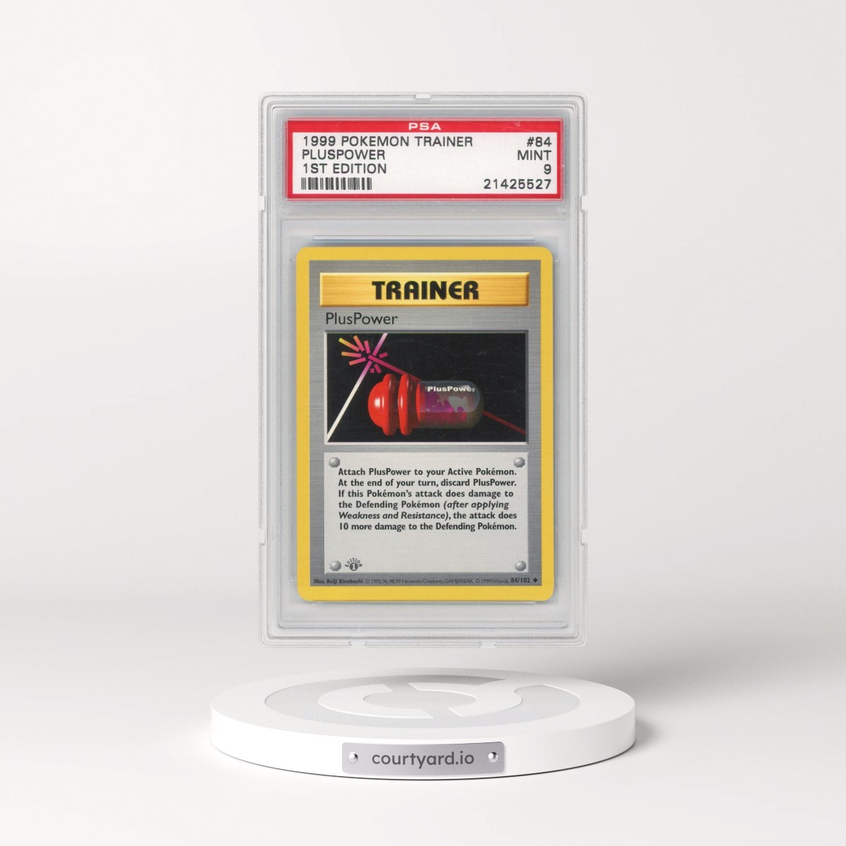 1999 Pokémon Game #84 Pluspower - 1st Edition (PSA 9 MINT)