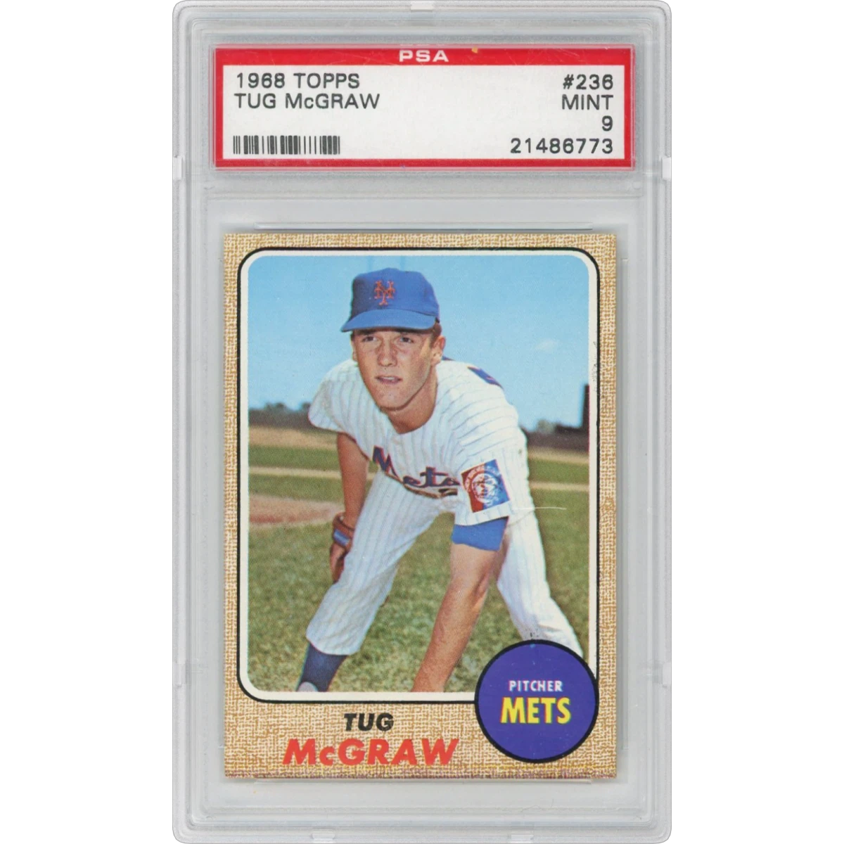 1968 Topps #236 Tug McGraw (PSA 9 MINT)