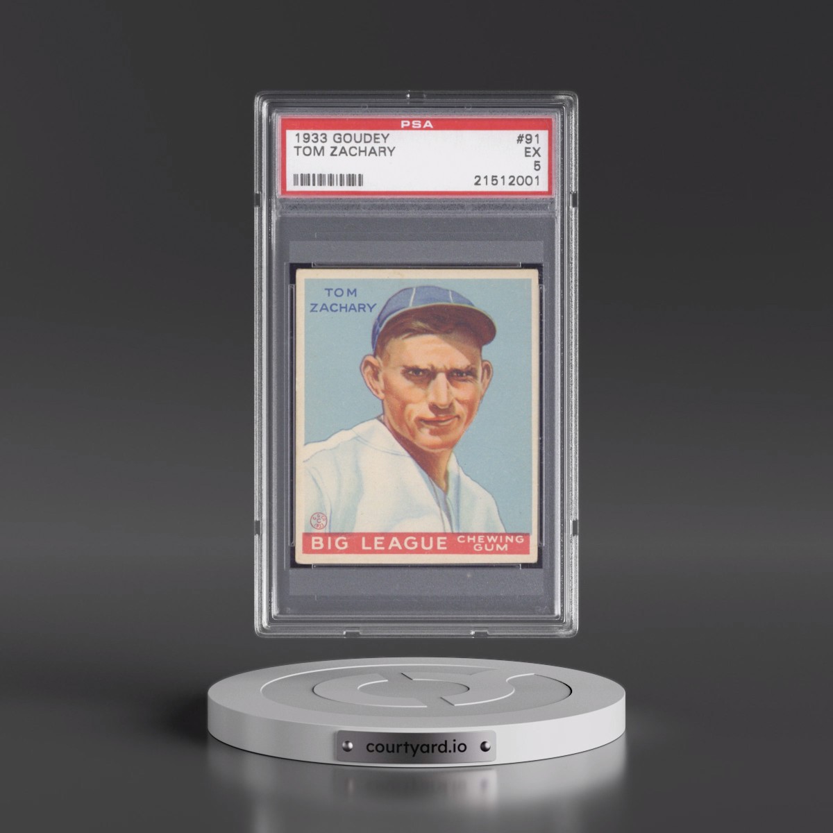1933 Goudey Tom Zachary #91 PSA 5