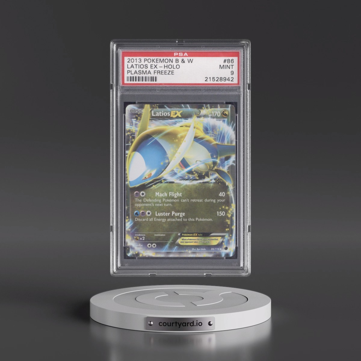 2013 Pokémon Black & White Plasma Freeze #86 Latios EX - Holo (PSA 9 MINT)