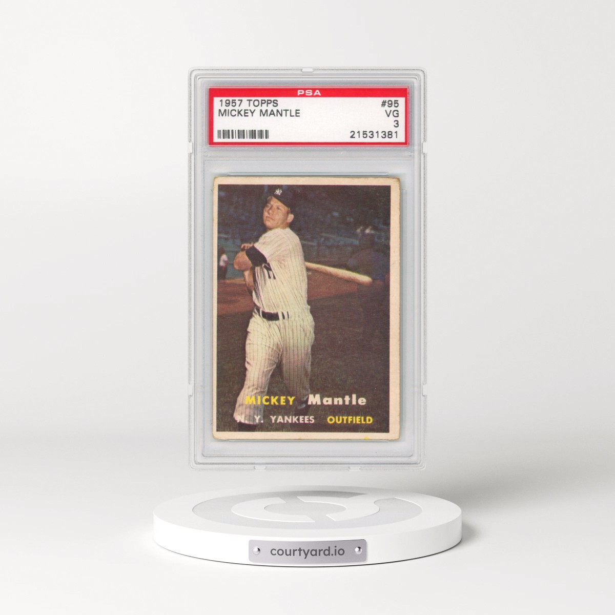 1957 Topps #95 Mickey Mantle (PSA 3 VG)