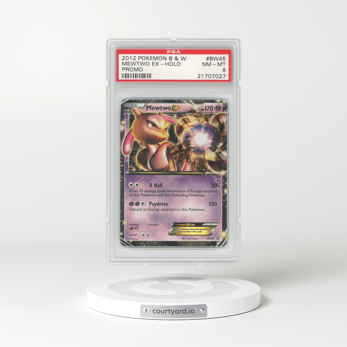 2012 Black & White Promos #BW45 Mewtwo EX - Holo (PSA 8 NM-MT)