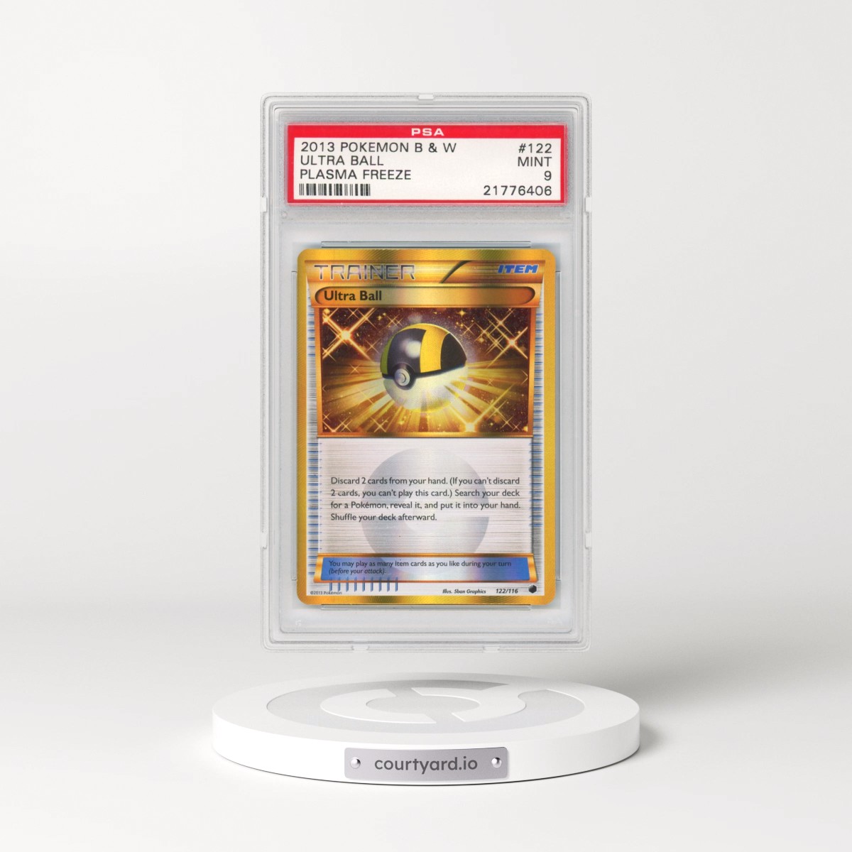 2013 Pokémon Black & White Plasma Freeze #122 Ultra Ball (PSA 9 MINT)