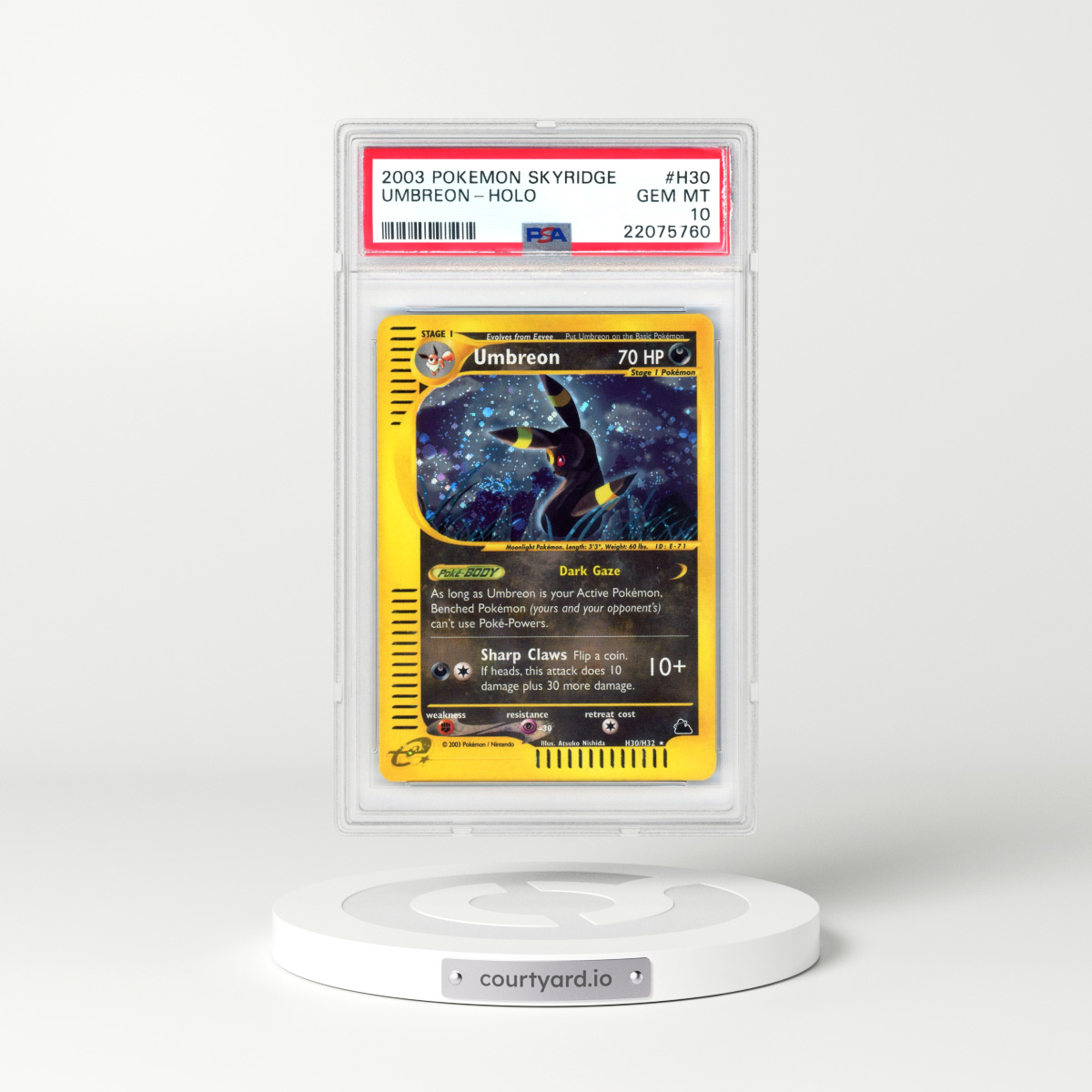 2003 Skyridge #H30 Umbreon - Holo (PSA 10 GEM MINT)