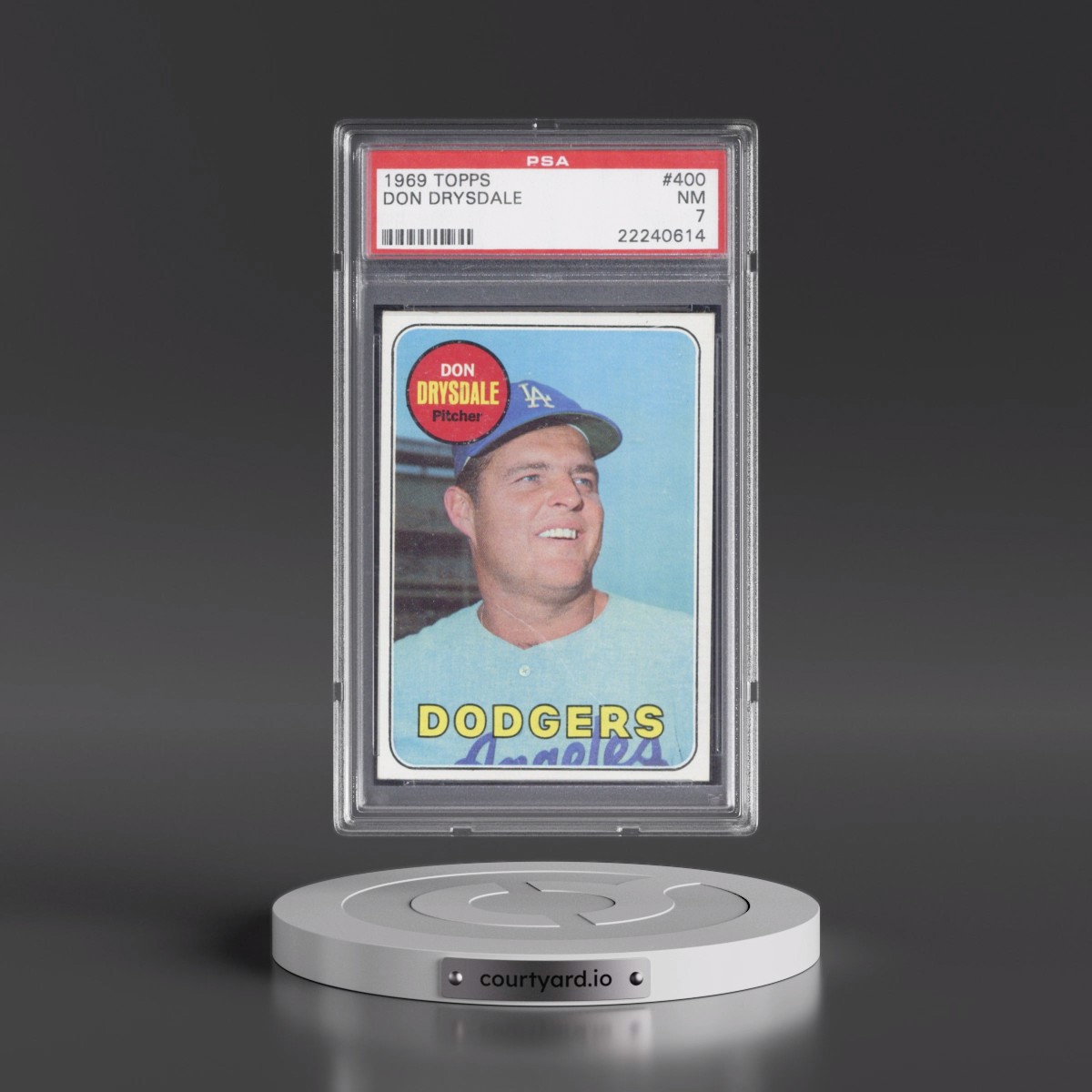 1969 Topps #400 Don Drysdale (PSA 7 NM)