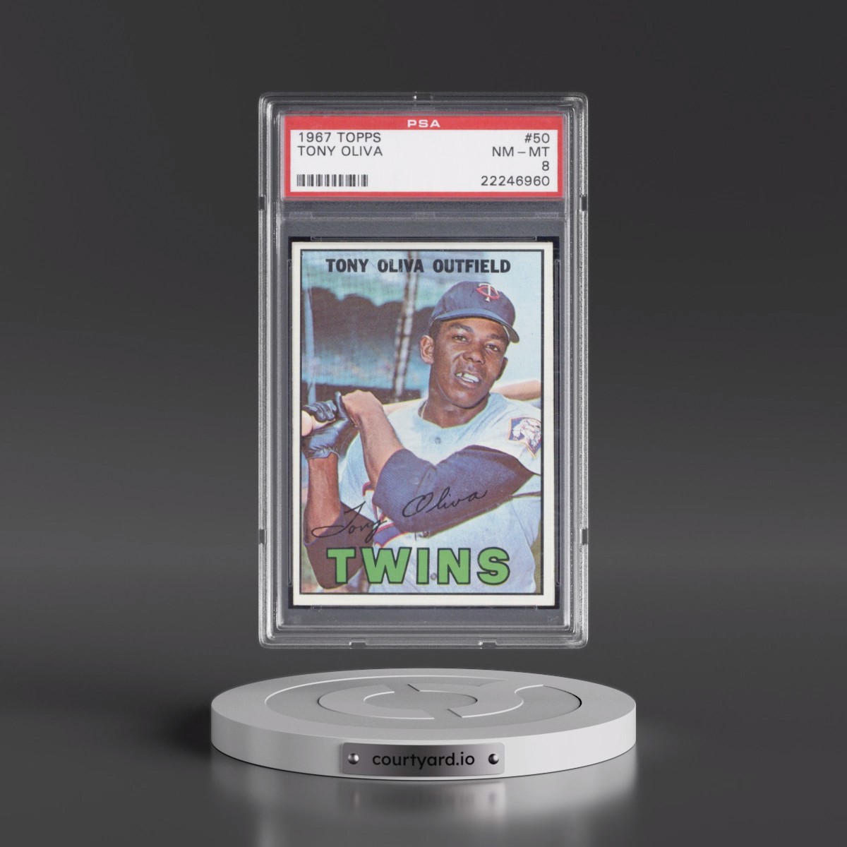 1967 Topps #50 Tony Oliva (PSA 8 NM-MT)