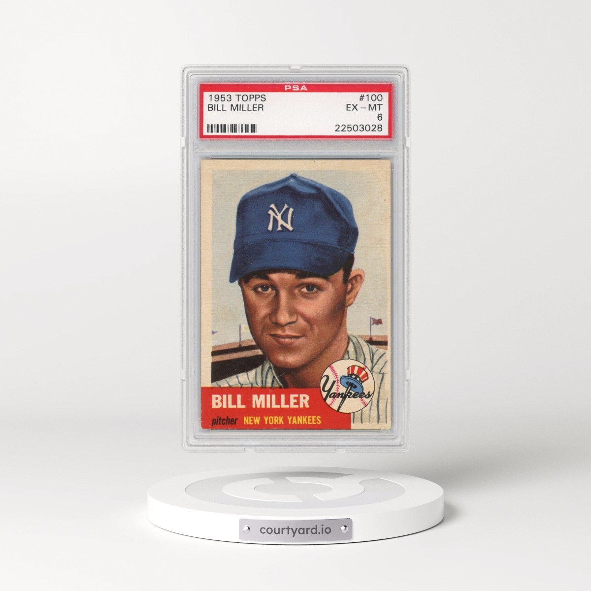 1953 Topps #100 Bill Miller (PSA 6 EX-MT)