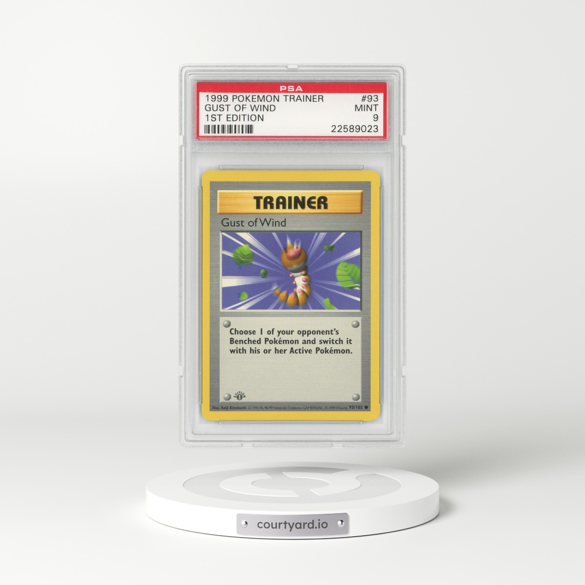 1999 Base Set #93 Gust of Wind - 1st Edition (PSA 9 MINT)