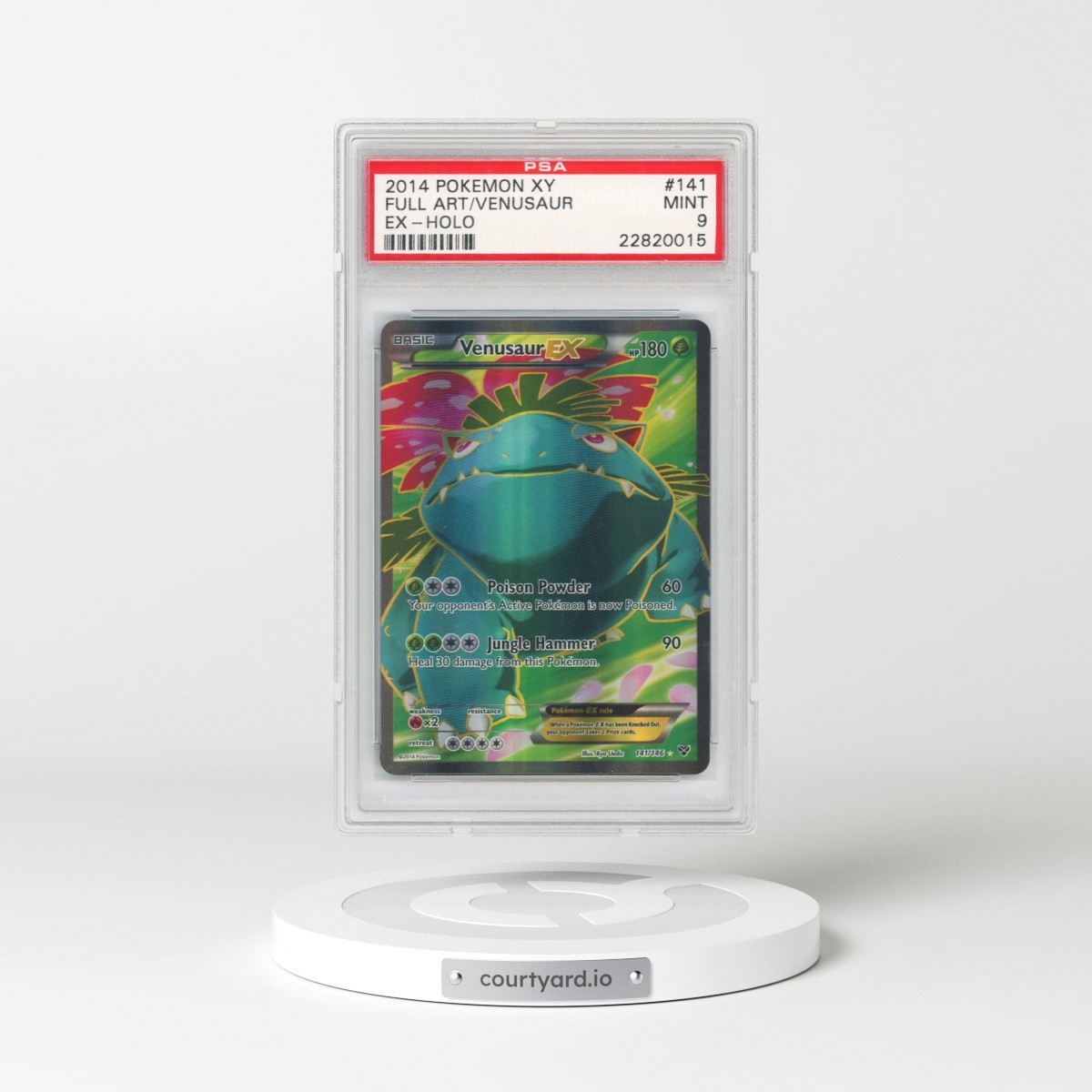2014 Pokémon XY #141 Venusaur EX - Holo Full Art (PSA 9 MINT)