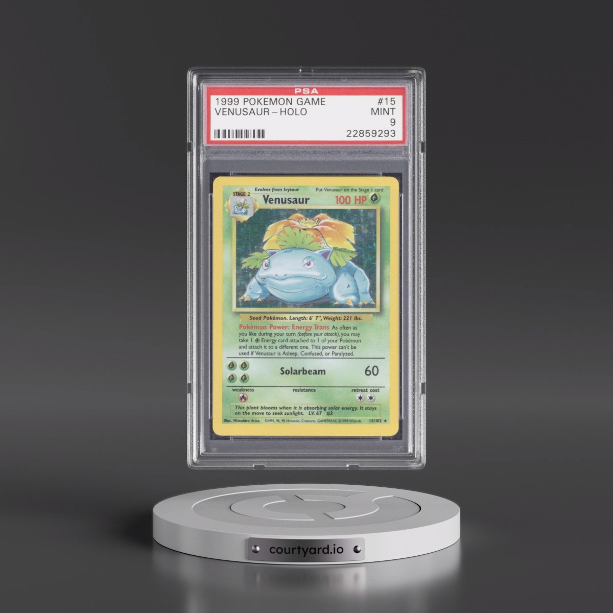 1999 Pokémon Game #15 Venusaur - Holo (PSA 9 MINT)