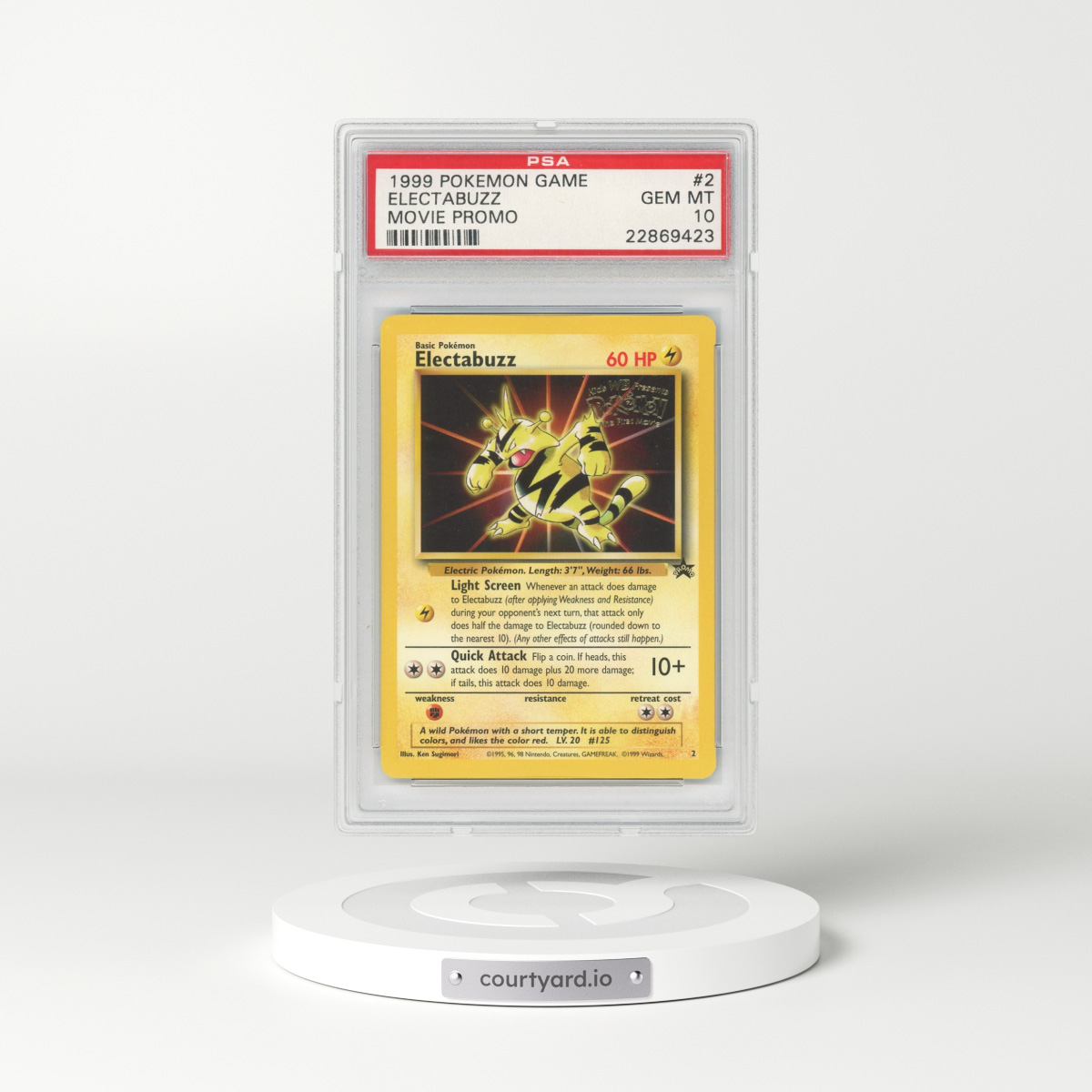 1999 Pokemon Game Movie #2 Electabuzz (PSA 10 GEM MINT)