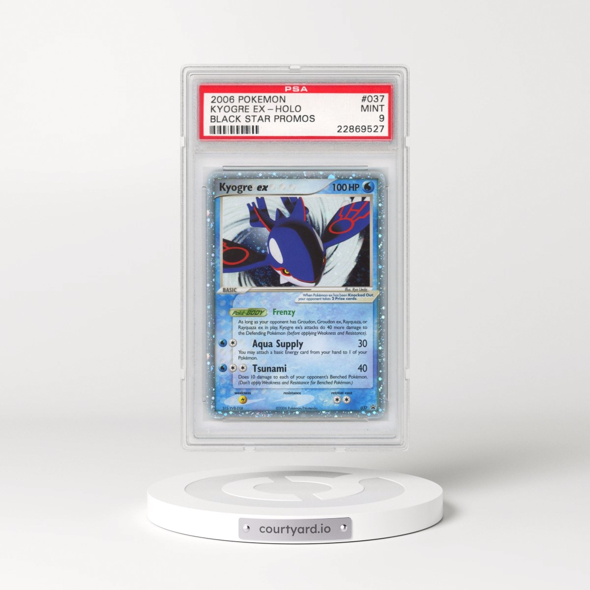 2006 Pokémon Black Star Promos #037 Kyogre EX - Holo Holo (PSA 9 MINT)