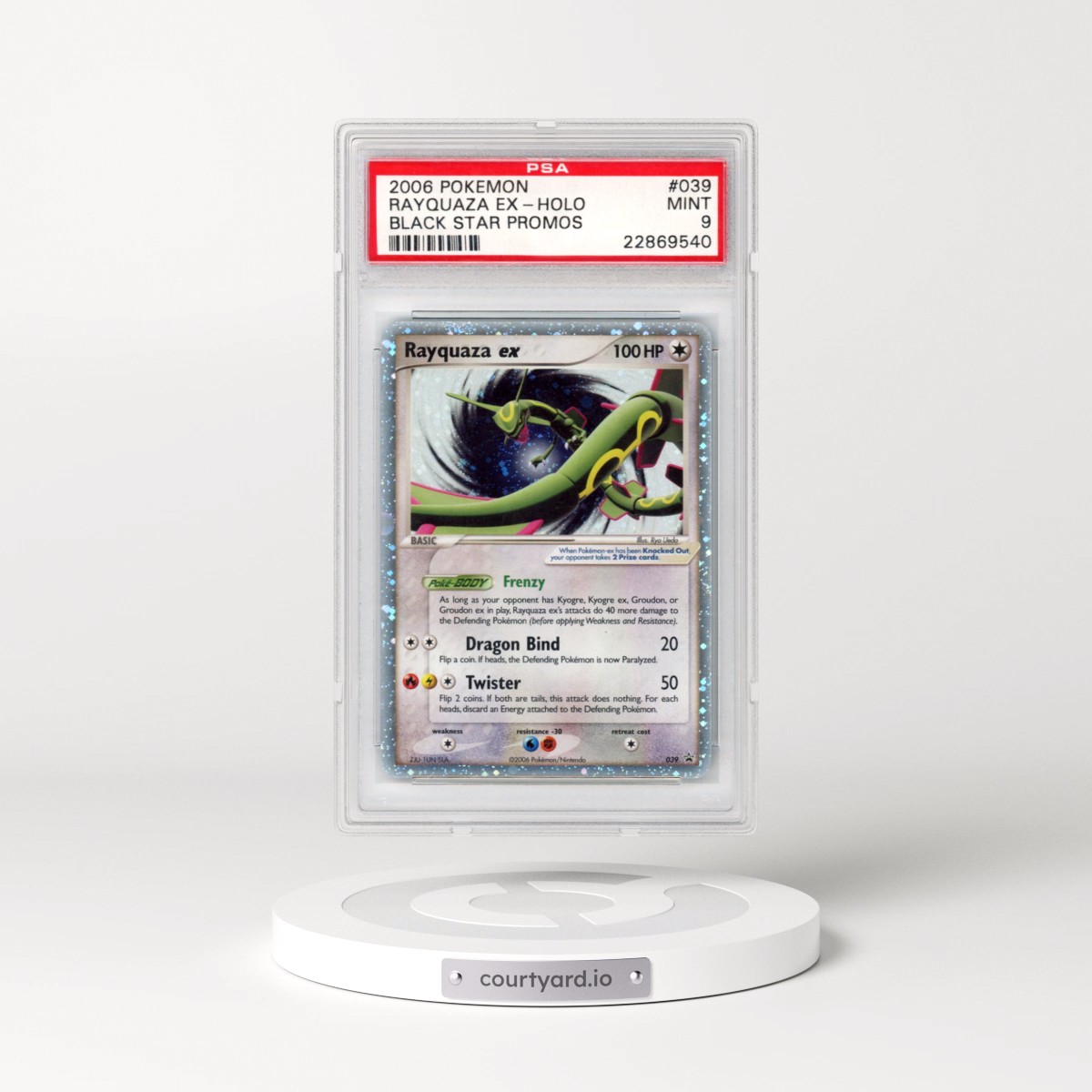 2006 Pokémon Black Star Promos #039 Rayquaza EX - Holo Holo (PSA 9 MINT)