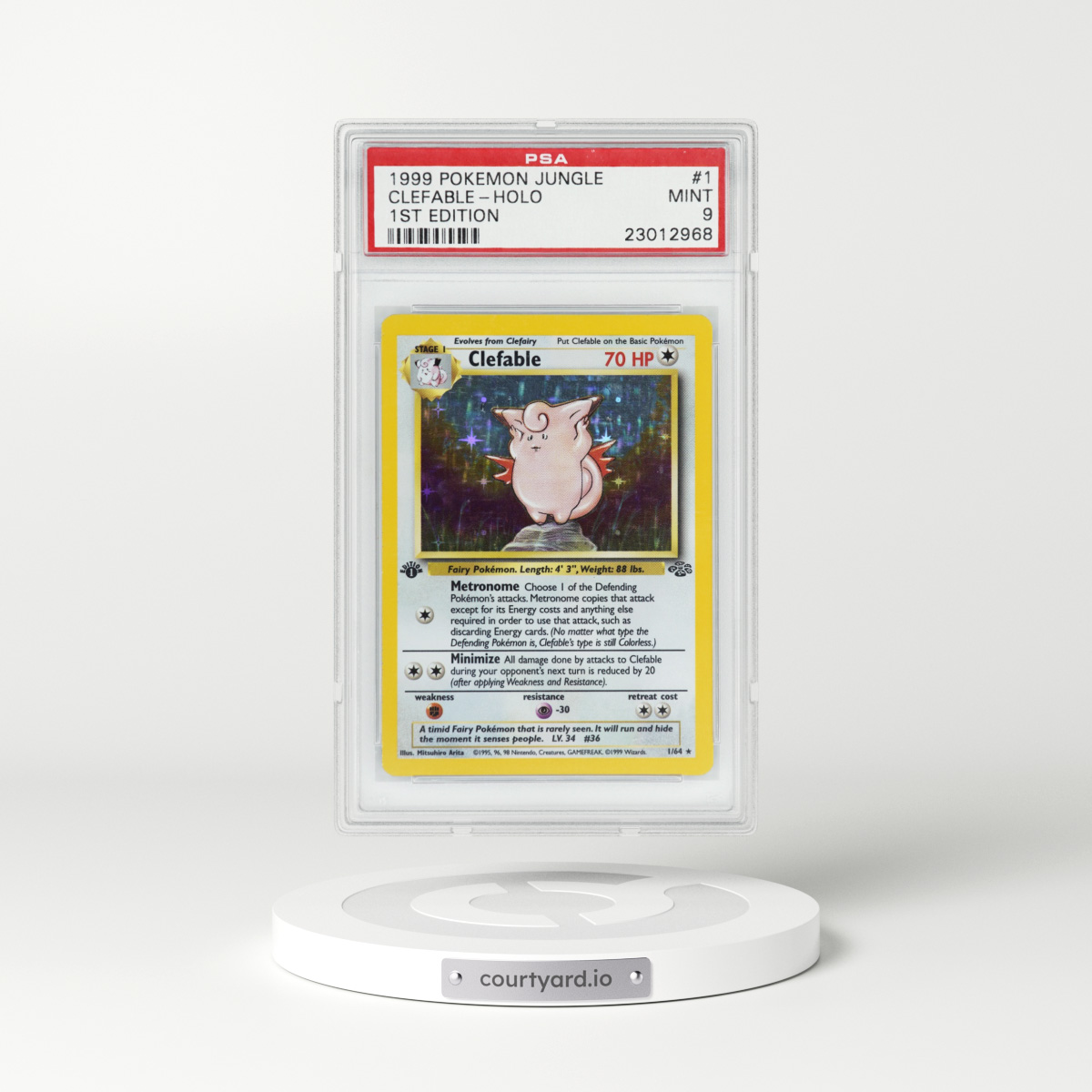 1999 Jungle #1 Clefable - 1st Edition Holo (PSA 9 MINT)