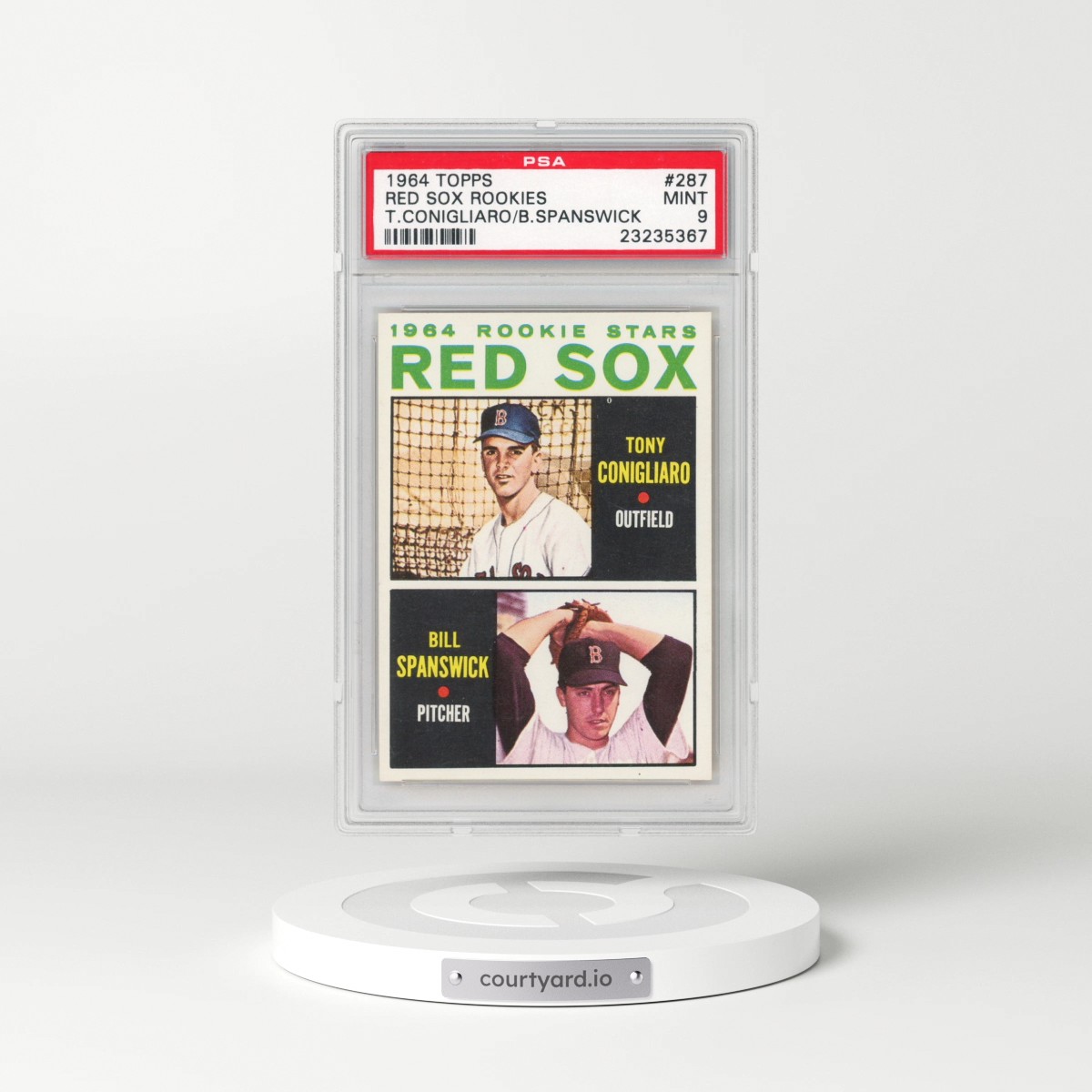 1964 Topps #287 Red Sox Rookies - T.Conigliaro/B.Spanswick (PSA 9 MINT)
